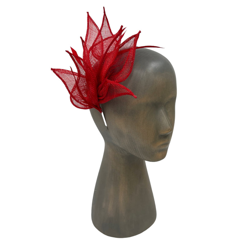 Red Folio fascinator