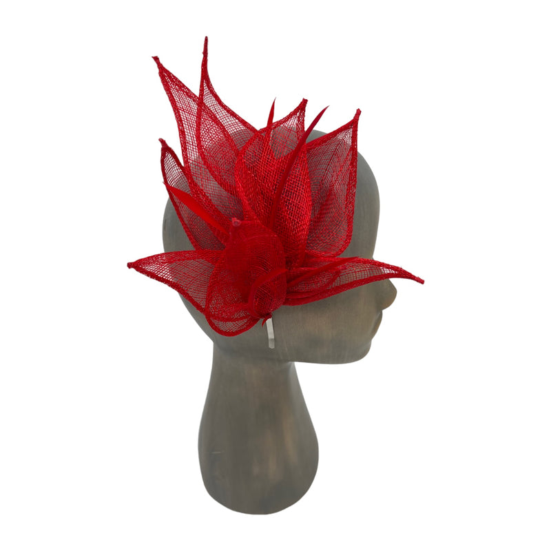 Red Folio fascinator