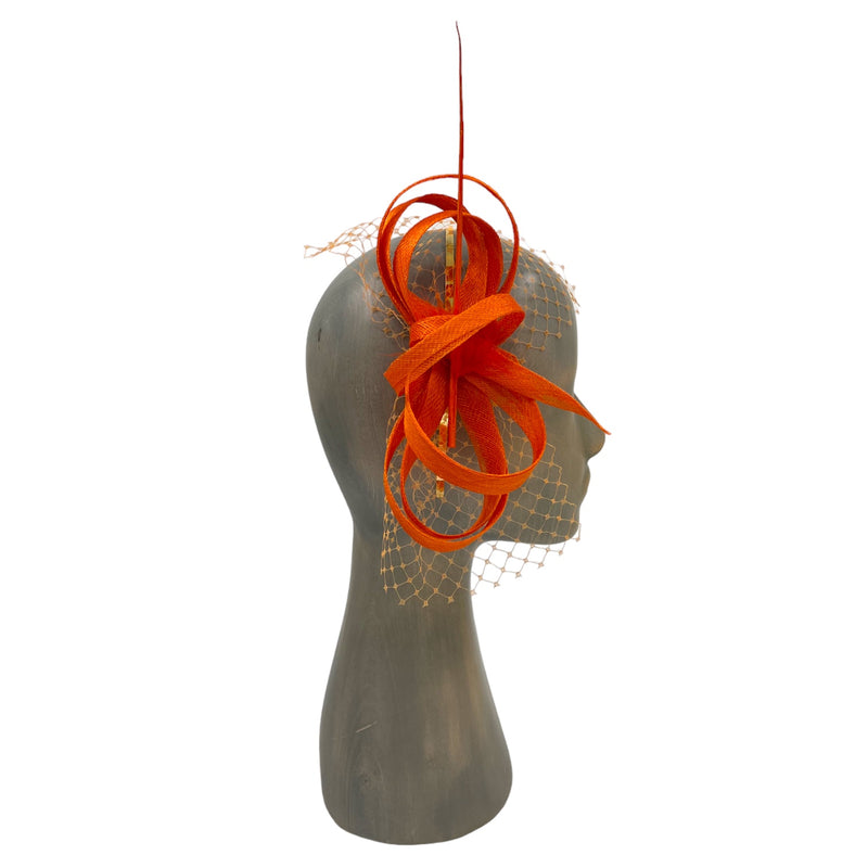 Orange fascinator