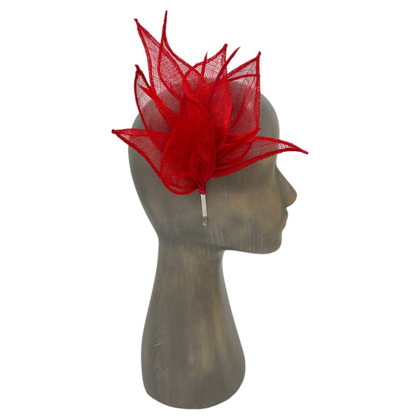 Red Folio fascinator