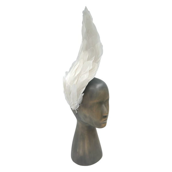 Ara white Fascinator