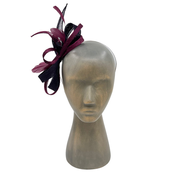 Dark Fuchsia fascinator