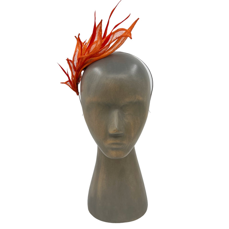 Feather flower fascinator