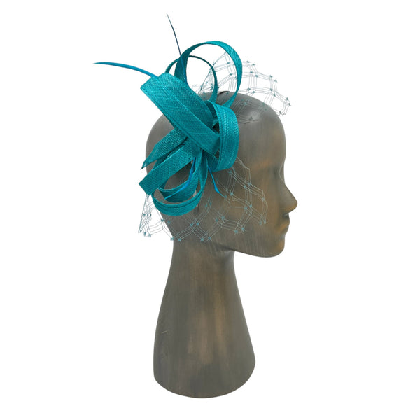 Turquoise fascinator