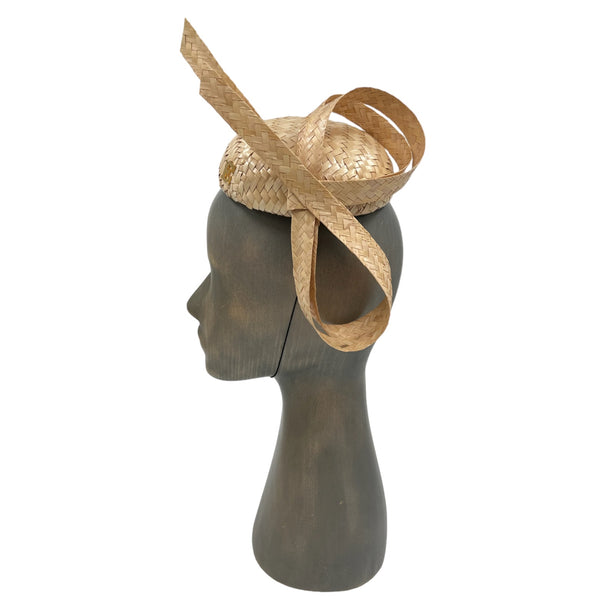 Feather flower fascinator