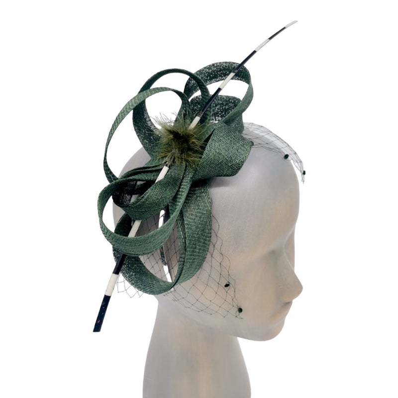 Zebra Feather fascinator