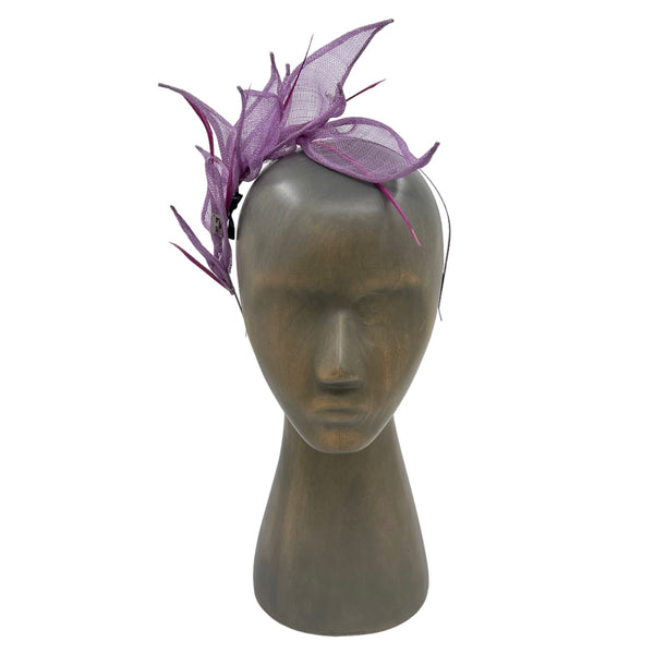 Feather flower fascinator