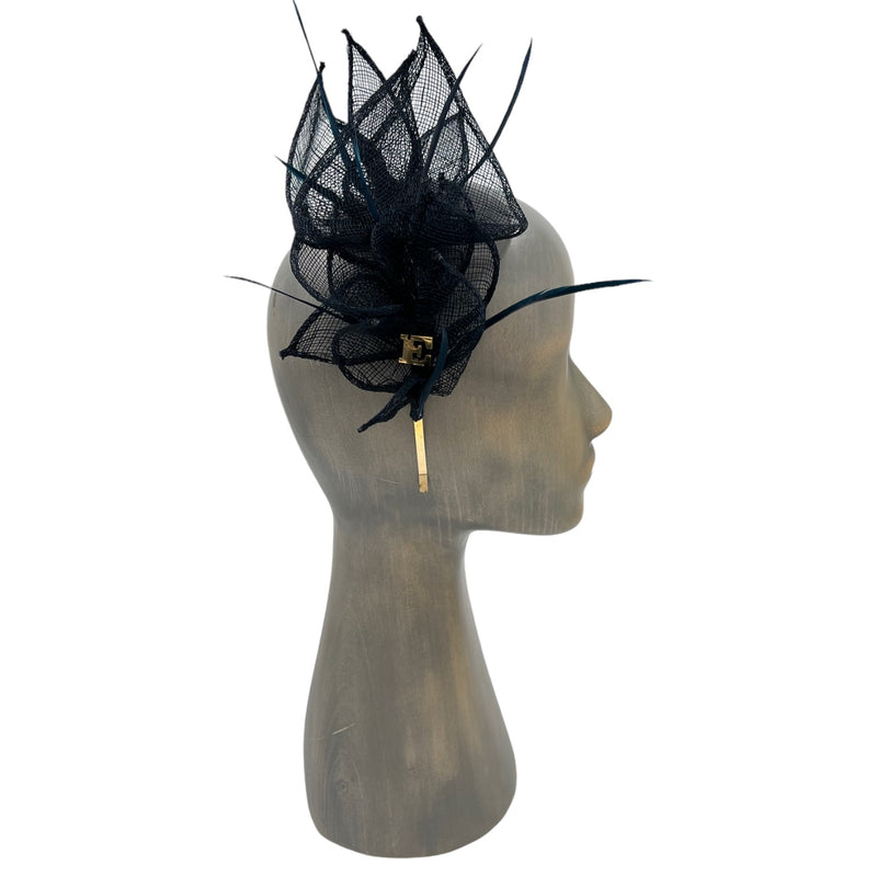 Dark blue Folio fascinator