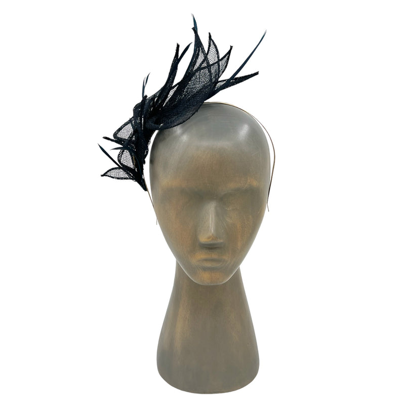 Dark blue Folio fascinator