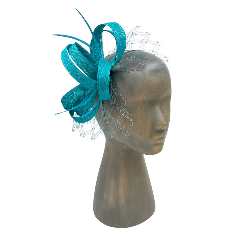 Turquoise fascinator