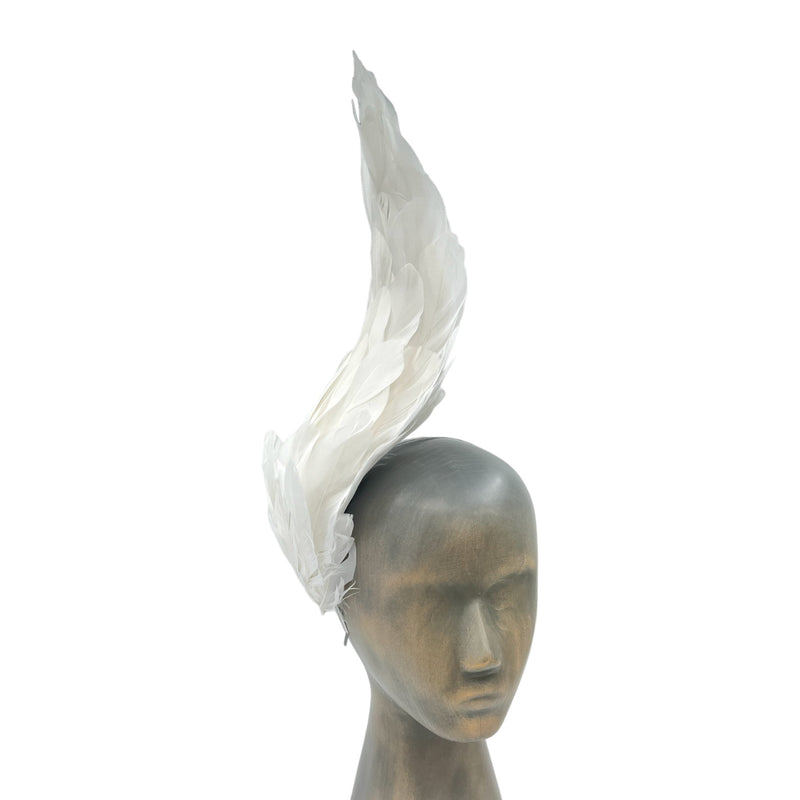 Ara white Fascinator