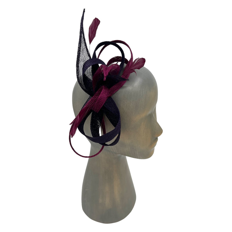 Dark Fuchsia fascinator