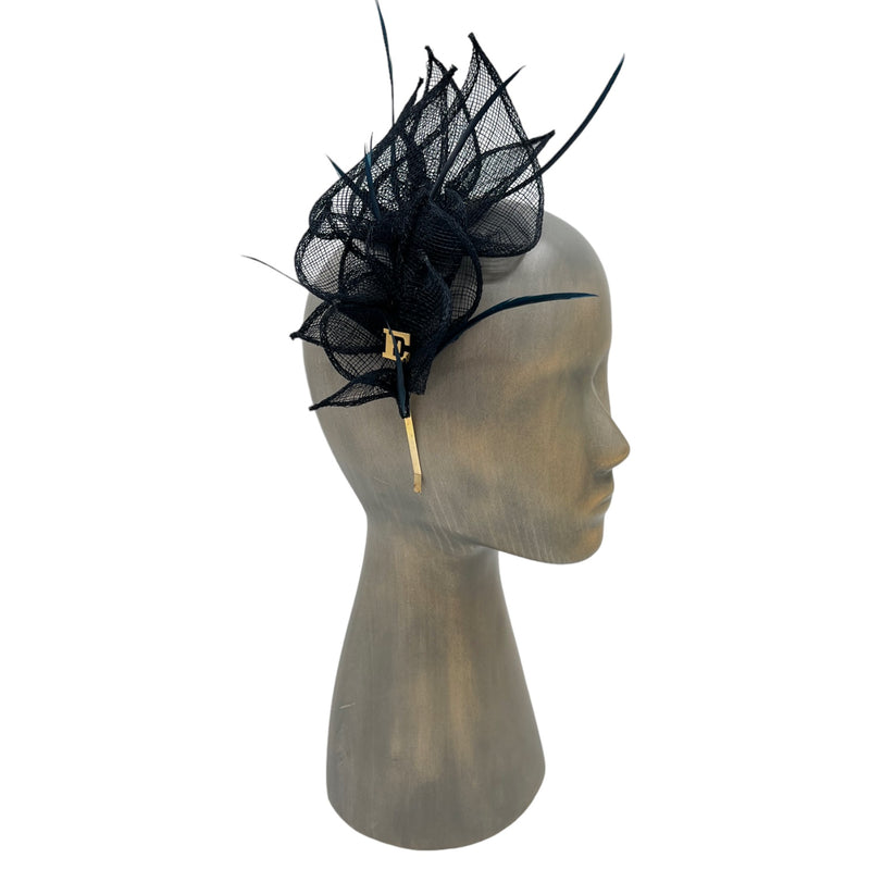 Dark blue Folio fascinator