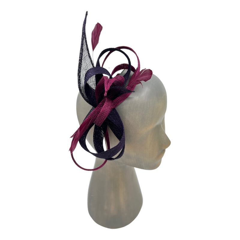 Dark Fuchsia fascinator