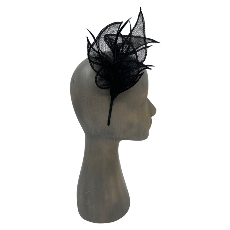 Feather flower fascinator