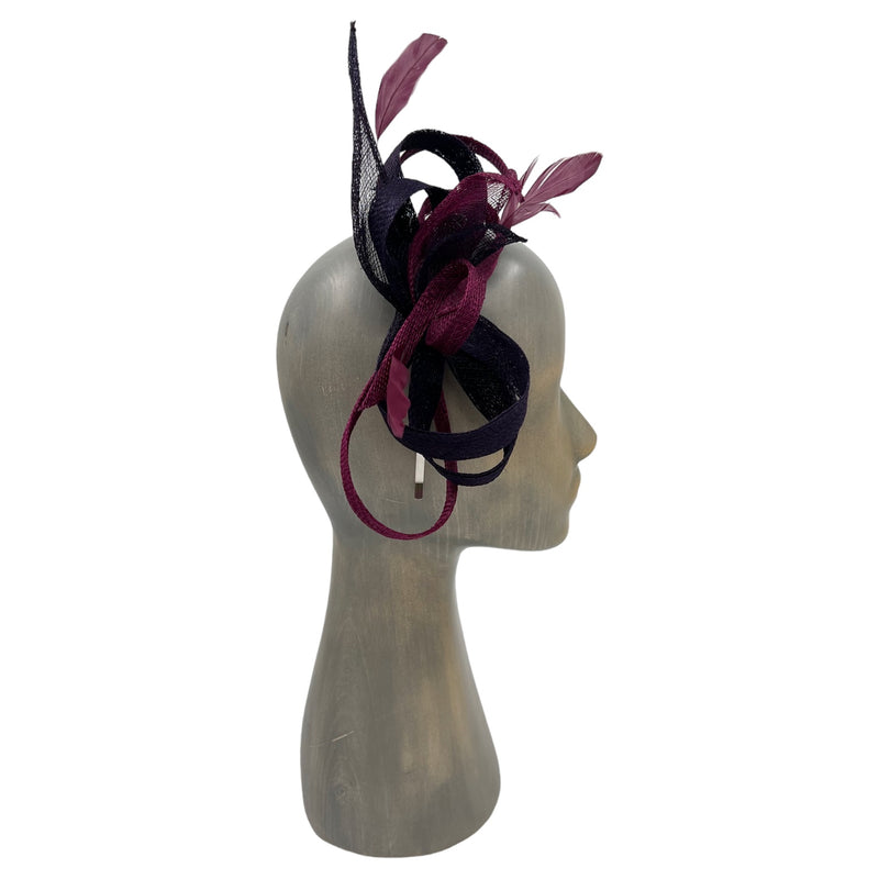 Dark Fuchsia fascinator