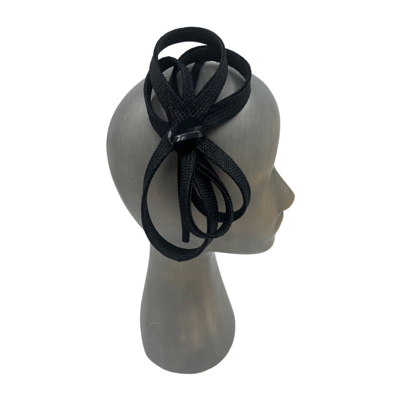 Black crystal fascinator