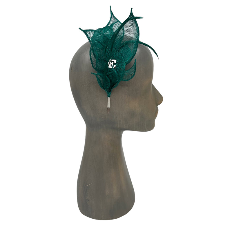 Feather flower fascinator