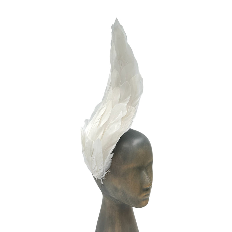 Ara white Fascinator