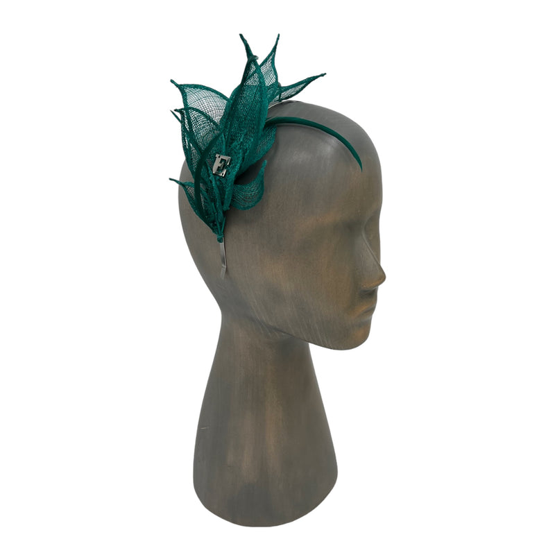 Feather flower fascinator