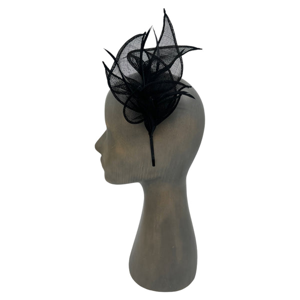 Feather flower fascinator