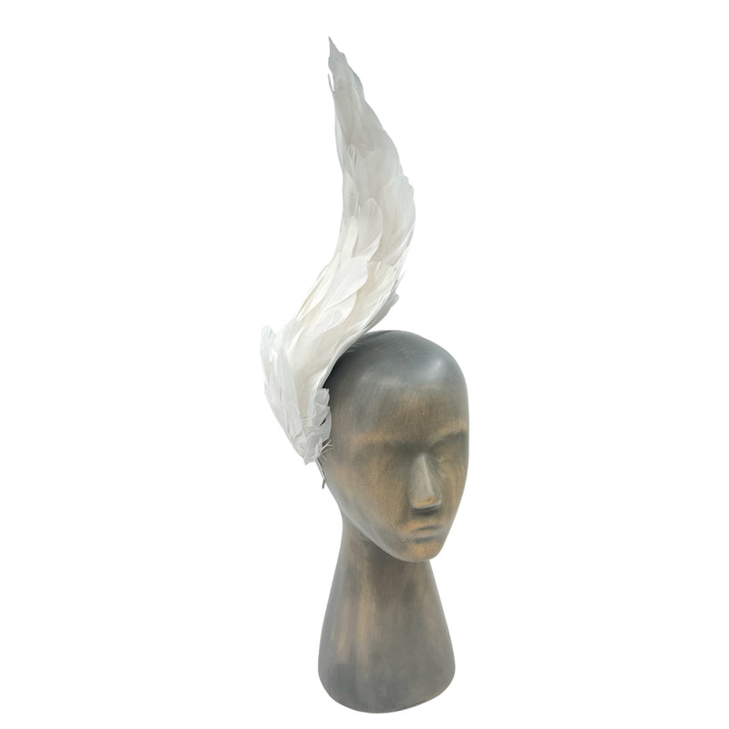 Ara white Fascinator