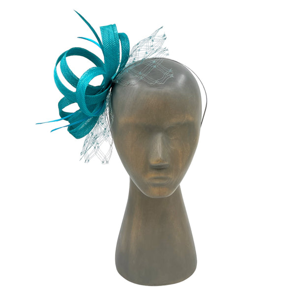 Turquoise fascinator