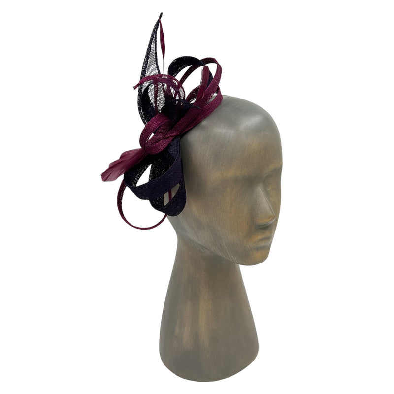 Dark Fuchsia fascinator