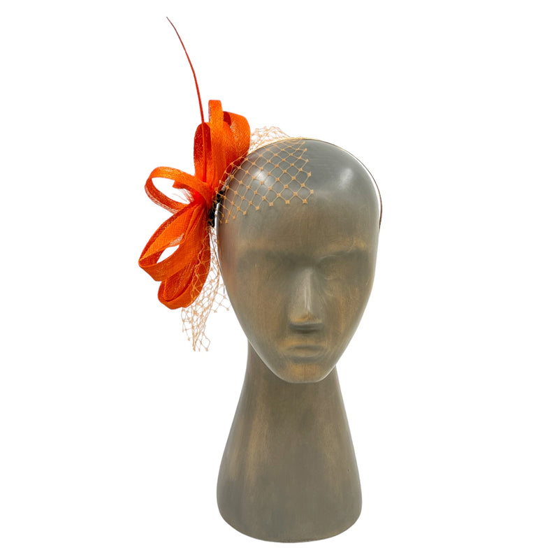 Orange fascinator