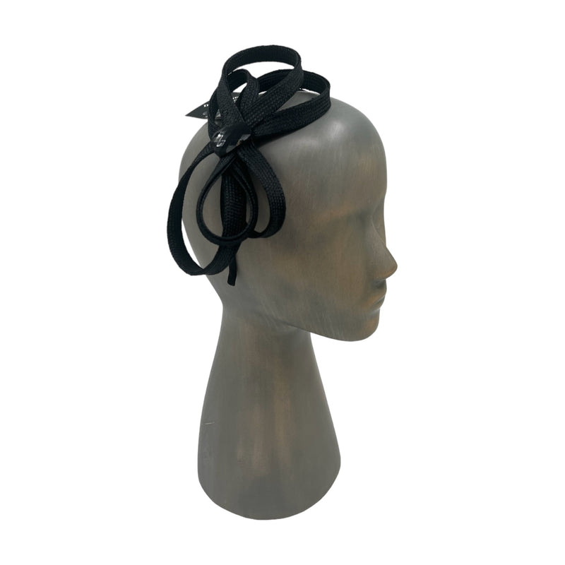 Black crystal fascinator