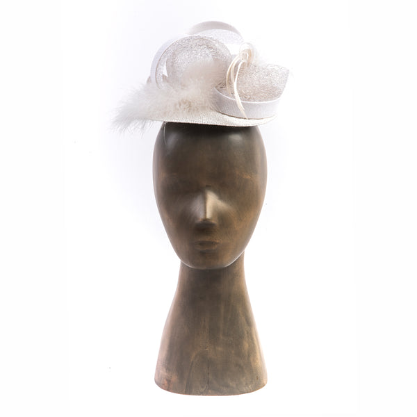 White fascinator