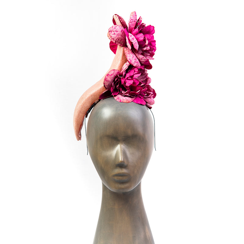 Roze fascinator